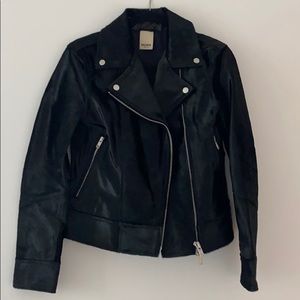BALDWIN Flint Leather Jacket in Calf Hair